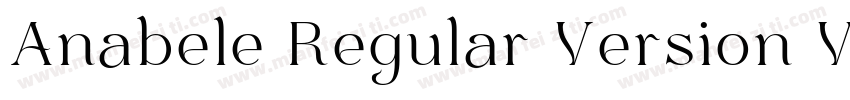 Anabele Regular Version Version字体转换
